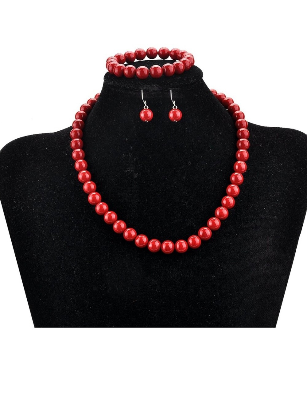 LUREME® 3pc Fashion Style Pearl Necklace,Bracelet And Dangle Earring